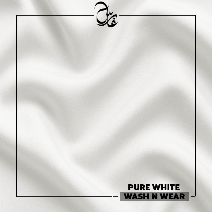 Men's Unstitched Wash n Wear Suit – Classic White | Faris Fabrics