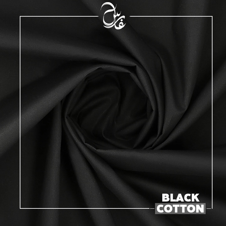 Men's Unstitched Cotton Suit โ Jet Black | Faris Fabrics