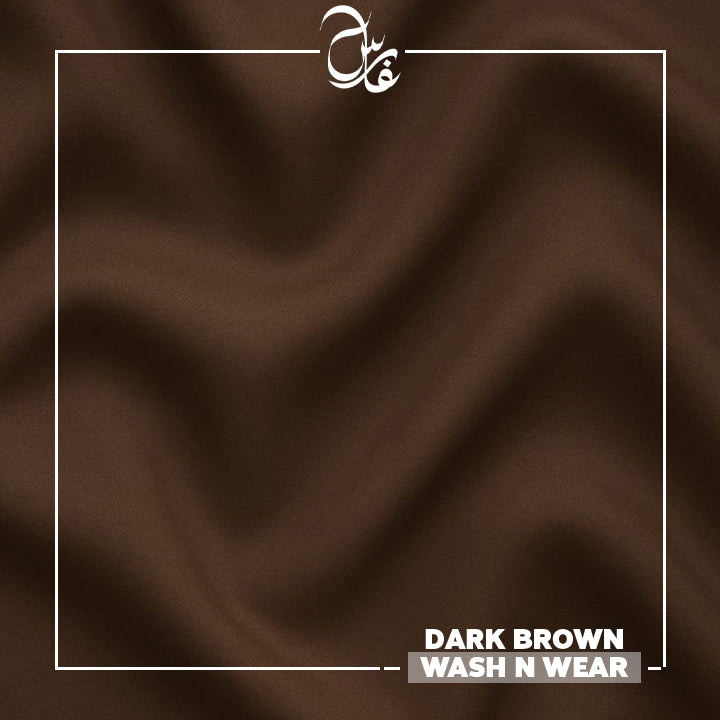 Men's Unstitched Wash & Wear Suit – Dark Brown | Faris Fabrics