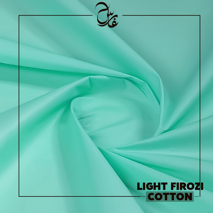 Men's Unstitched Cotton Suit – Light Firozi | Faris Fabrics