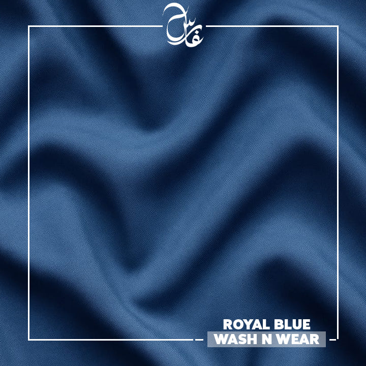 Men's Unstitched Wash & Wear Suit – Royal Blue | Faris Fabrics