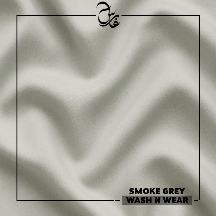Men's Unstitched Wash n Wear Suit – Smoke Grey | Faris Fabrics