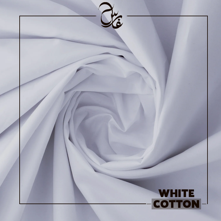 Men's Unstitched Cotton Suit โ Classic White | Faris Fabrics